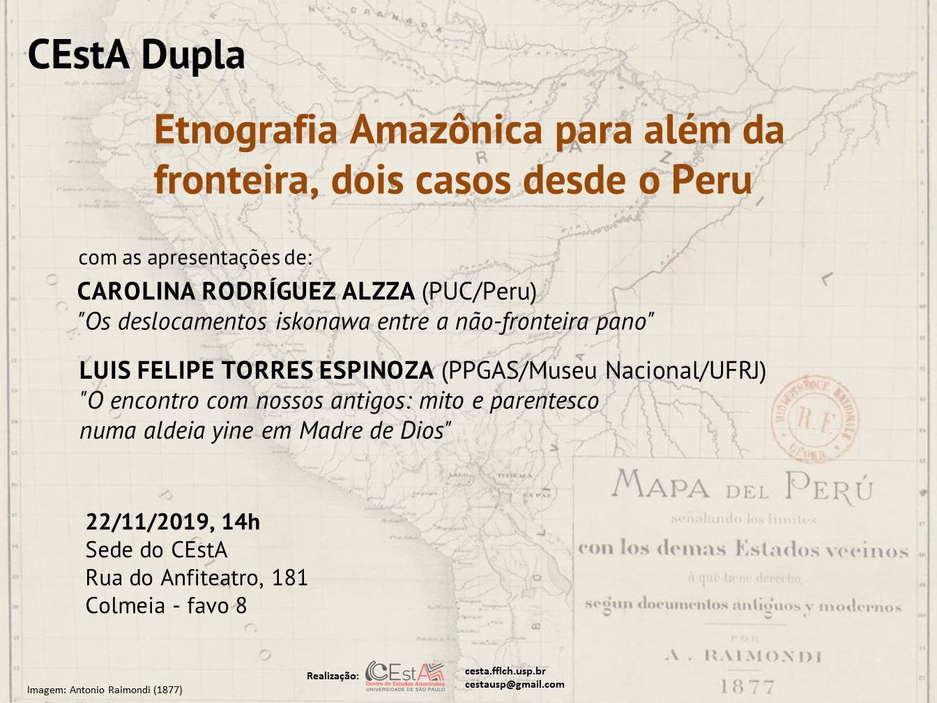 CEstA Dupla "Etnografia Amazônica para além da fronteira, dois casos desde o Peru"