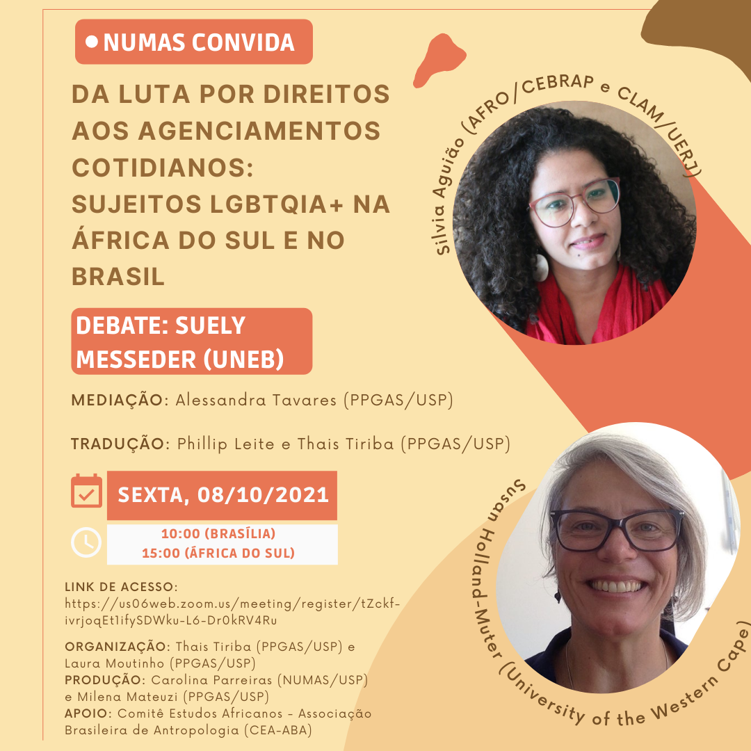 NUMAS INVITES: From the struggle for rights to everyday agencies: LGBTQIA+ subjects in South Africa and Brazil