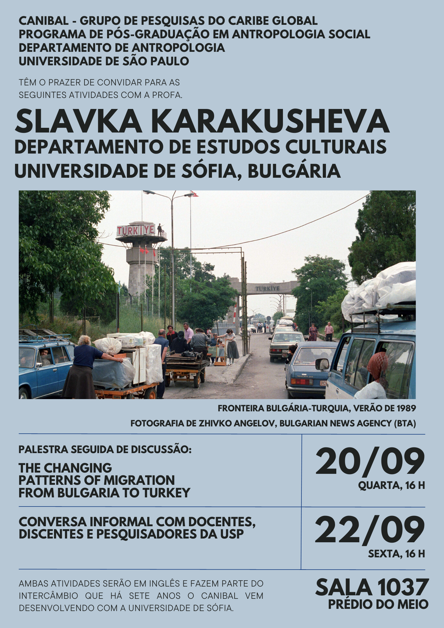 Grupo de Estudos CANIBAL convida a professora Slavka Karakusheva (Universidade de Sófia, Bulgária)