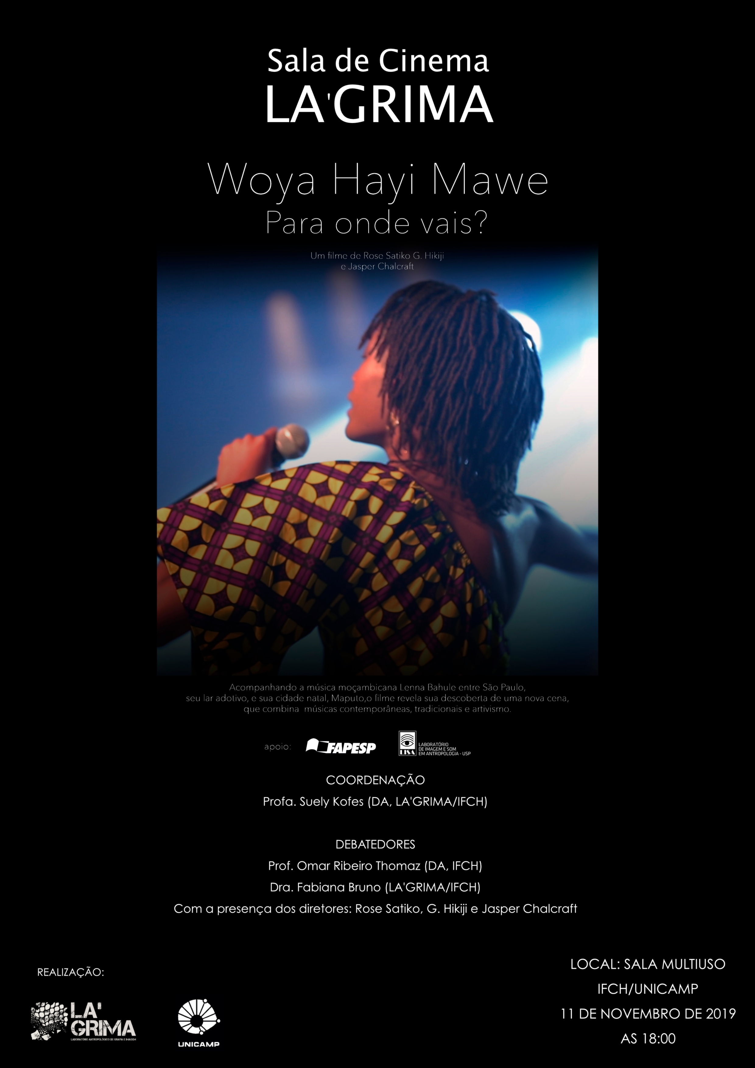 Exibição do filme "Woya Hayi Mawe - Para onde vais?" na UNICAMP