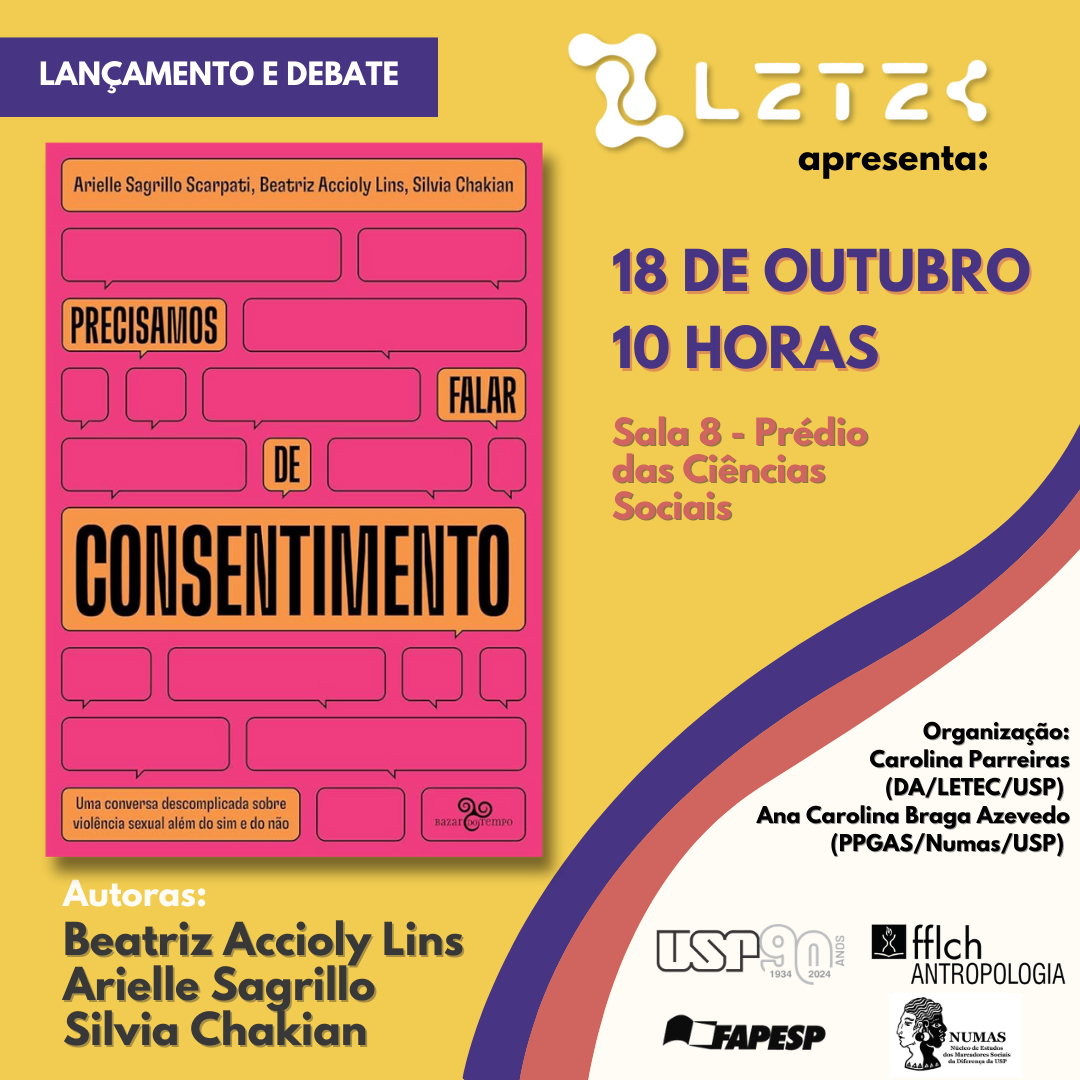 Lançamento e debate do livro "Precisamos falar de consentimento"