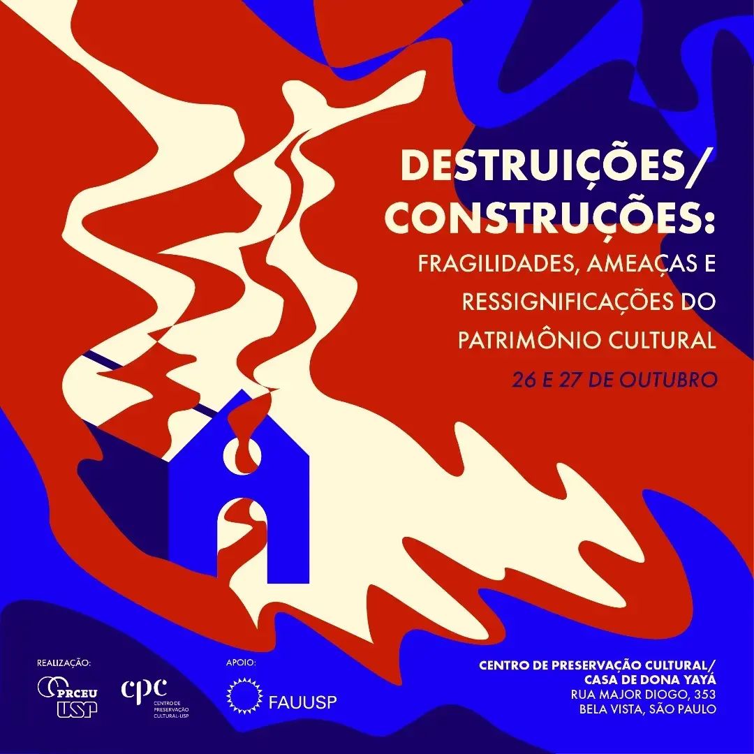Evento do CPC-USP sobre destruição do patrimônio, com a participação de Luís Michel Françoso, do PPGAS-USP (pelo Coletivo Salve Saracura), em 26 e 27/10/2022